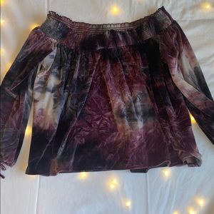 Crushed velvet blouse